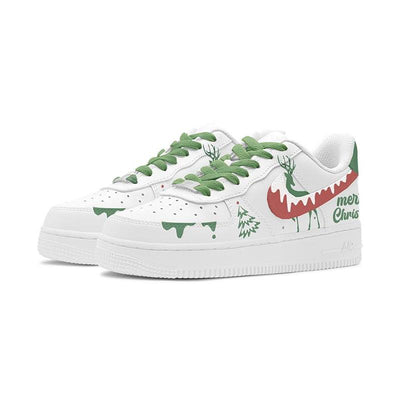 Custom Elven Elk Woman Air Force 1 Red – custom sneakers view 2 | DiySneakers