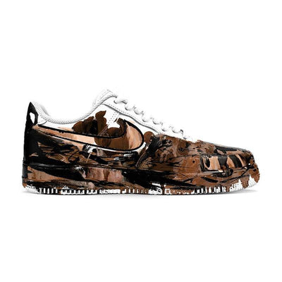 Custom ink-wash painting Air Force 1 Brown/Black – custom sneakers view 2 | DiySneakers