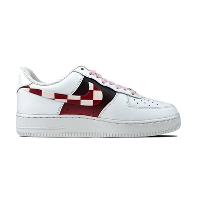 Custom The female model, Nezuko Kamado Air Force 1 White/powder – custom sneakers view 2 | DiySneakers