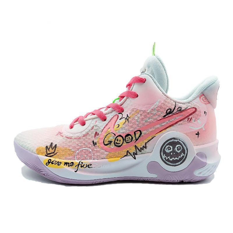 Custom Give Me Five KD Trey 5 IX Vintage Pink – hand-painted custom sneakers | DiySneakers