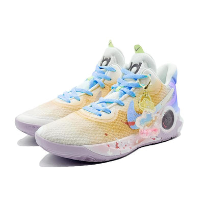 Custom Leaves Scatter Golden KD Trey 5 IX Vintage Yellow – custom sneakers view 2 | DiySneakers