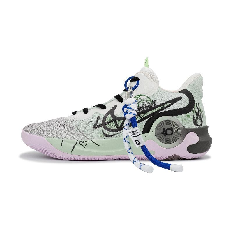 Celestial Warriors - KD Trey 5 IX Vintage Basketball Shoes Unisex Mid-Top Green/Black/White