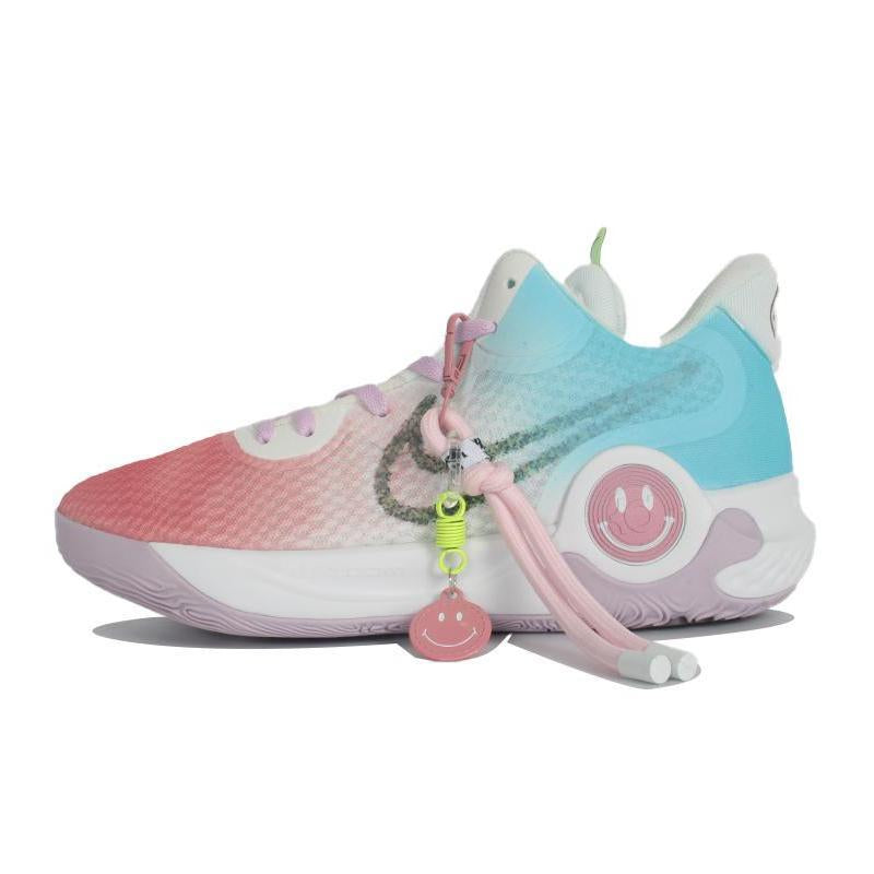 Custom The candy is super sweet KD Trey 5 IX Vintage White/purple – hand-painted custom sneakers | DiySneakers