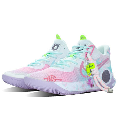 Custom Passionate ink splashing KD Trey 5 IX Blue/Pink – custom sneakers view 2 | DiySneakers