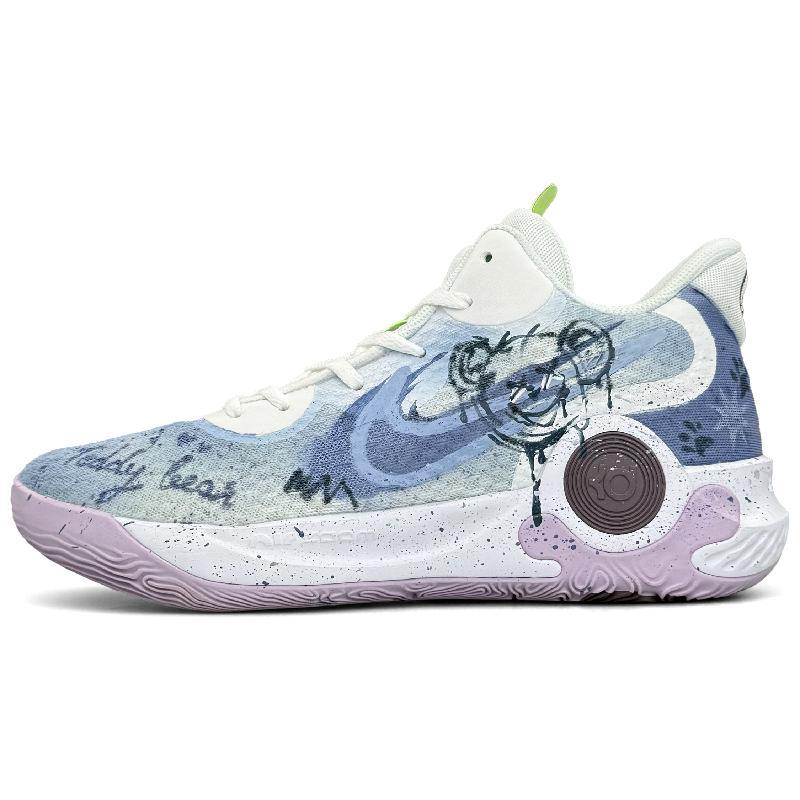 Custom Prank Bear KD Trey 5 IX Vintage Purple – hand-painted custom sneakers | DiySneakers