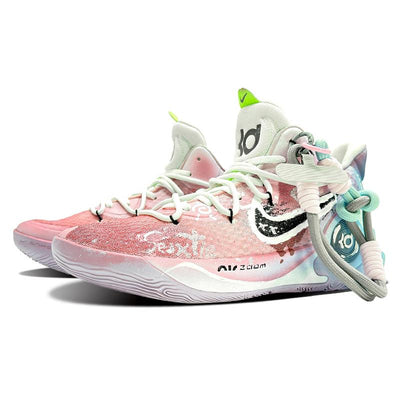 Custom Pink Rhythm KD Trey 5 IX Pink/Blue/White – custom sneakers view 2 | DiySneakers