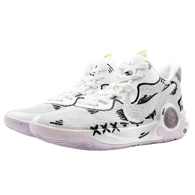 Custom Two-dimensional grey KD Trey 5 IX Vintage White/Black – custom sneakers view 2 | DiySneakers