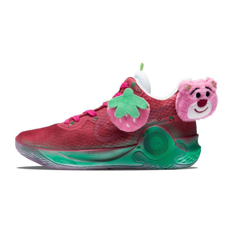 Custom Toy Story Lots-o'-Huggin' Bear KD Trey 5 IX Vintage Rose Red Green – hand-painted custom sneakers | DiySneakers