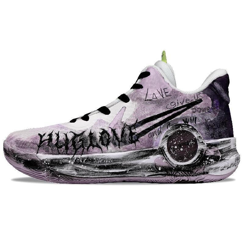 Custom World-weary person KD Trey 5 IX Vintage Purple – hand-painted custom sneakers | DiySneakers