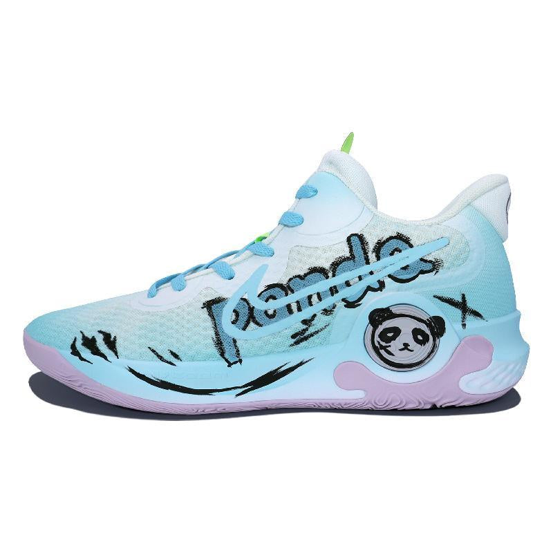 Custom "Wild Panda" KD Trey 5 IX Vintage Blue/black/white – hand-painted custom sneakers | DiySneakers