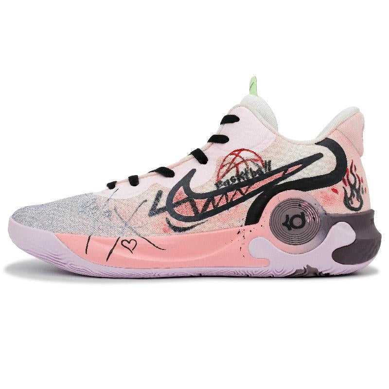 Custom and block pitchers KD Trey 5 IX Vintage Orange/Black/Red – hand-painted custom sneakers | DiySneakers