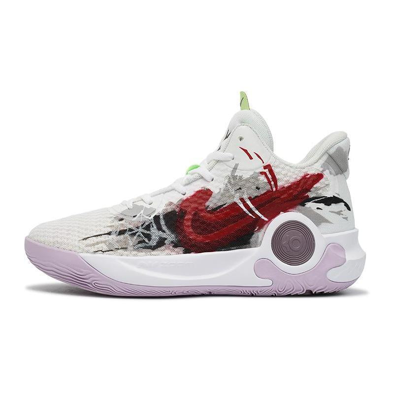 Custom Grey Shadow Spider L Grey Red Trey 5 Vintage – hand-painted custom sneakers | DiySneakers