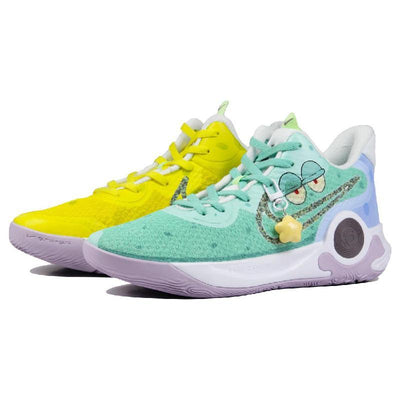 Custom On the Qixi Festival, octopuses bubble mandarin ducks KD Trey 5 IX Green/Purple/Yellow/Brown – custom sneakers view…