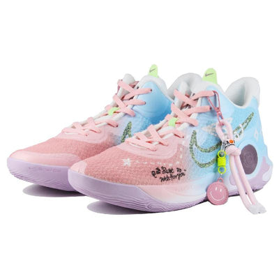 Custom Spring and summer gradient paper airplane KD Trey 5 IX – custom sneakers view 2 | DiySneakers