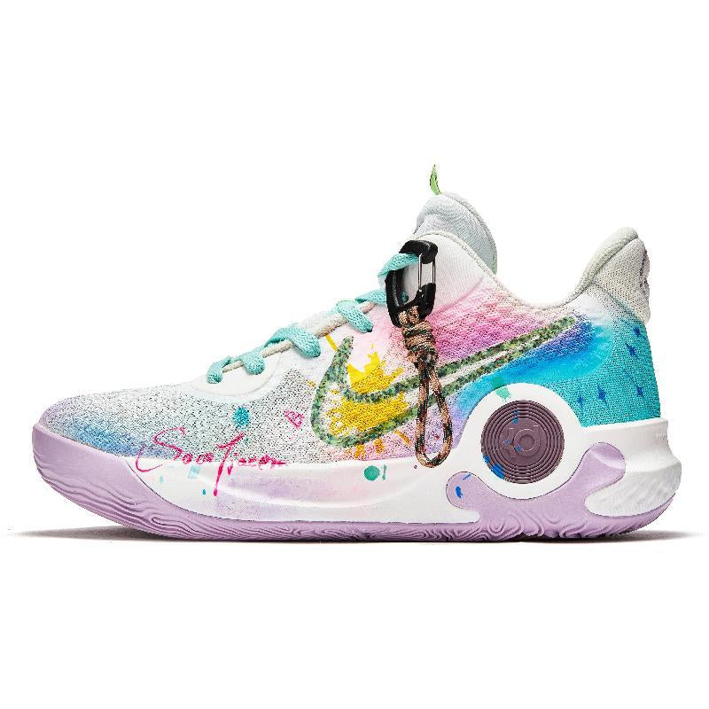 Custom Air mixing KD Trey 5 IX Vintage Blue/Purple – hand-painted custom sneakers | DiySneakers