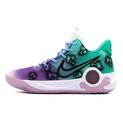 Custom Green and purple coconut tree A KD Trey 5 IX Vintage – custom sneakers view 2 | DiySneakers