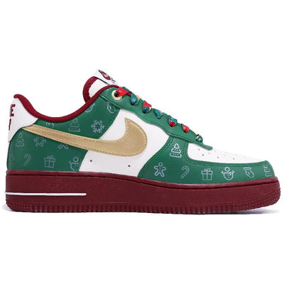 Custom Christmas green gold hook Air Force 1 – custom sneakers view 2 | DiySneakers