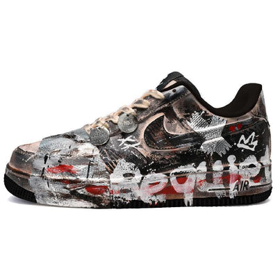 Custom Doomsday War God black, white and red Air Force 1 – custom sneakers view 2 | DiySneakers