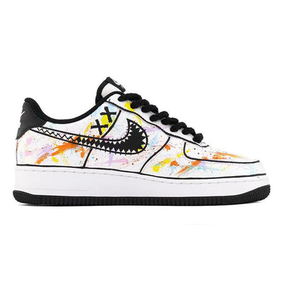 Custom Linear graffiti A Air Force 1 White – custom sneakers view 2 | DiySneakers