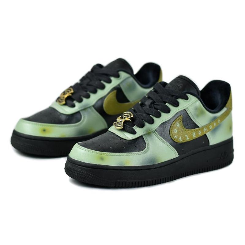 Custom jade celadon Air Force 1 Emerald Green – hand-painted custom sneakers | DiySneakers