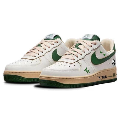 Custom Mozhu Panda Air Force 1 Green – custom sneakers view 2 | DiySneakers