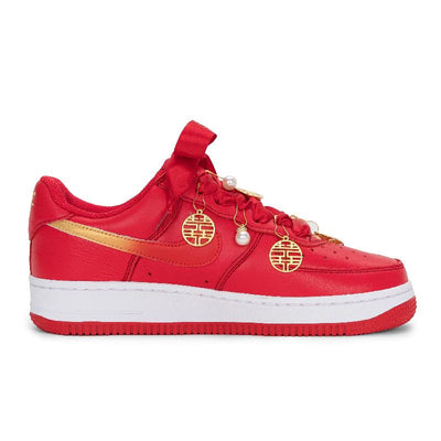Custom Auspicious cloud gradient wedding shoes Air Force 1 Red – custom sneakers view 2 | DiySneakers