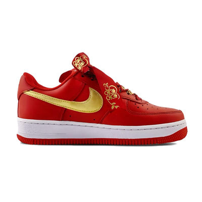 Custom Rose vow wedding shoes Air Force 1 Red/Gold – custom sneakers view 2 | DiySneakers