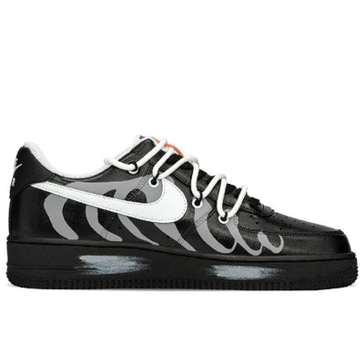 Custom Flip the ribs Air Force 1 Black/Gray – custom sneakers view 2 | DiySneakers