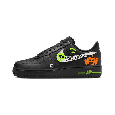 Custom Halloween Signal Air Force 1 Black/Green/Orange – custom sneakers view 2 | DiySneakers