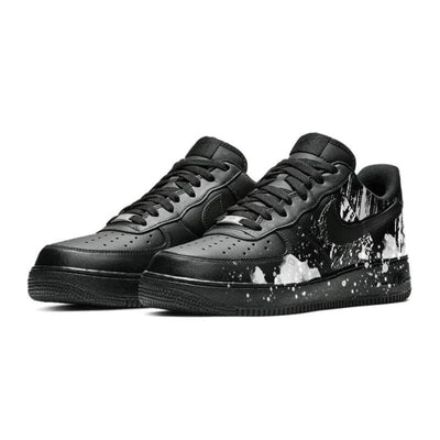 Custom Splash ink Air Force 1 White/black – custom sneakers view 2 | DiySneakers