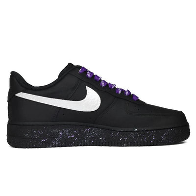 Custom Midnight purple Air Force 1 Black/Purple/Silver – custom sneakers view 2 | DiySneakers