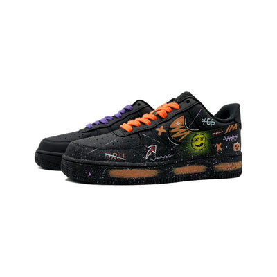 Custom Infinite Reversal Air Force 1 Black – custom sneakers view 2 | DiySneakers