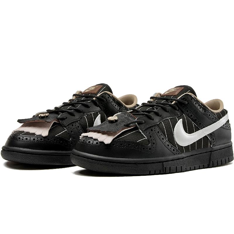 Custom The Suit-suit thug Dunk Black – hand-painted custom sneakers | DiySneakers