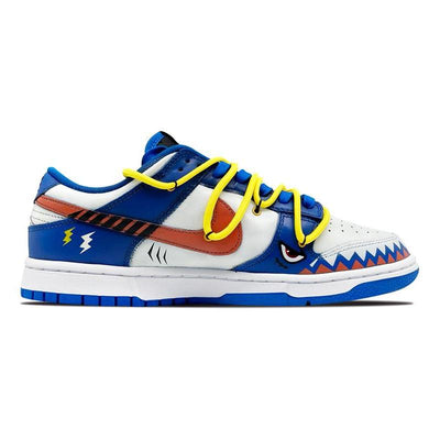 Custom SharkOW blue and white Dunk – custom sneakers view 2 | DiySneakers