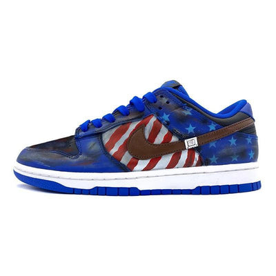 Custom The superhero Captain America Dunk Blue/Red – custom sneakers view 2 | DiySneakers