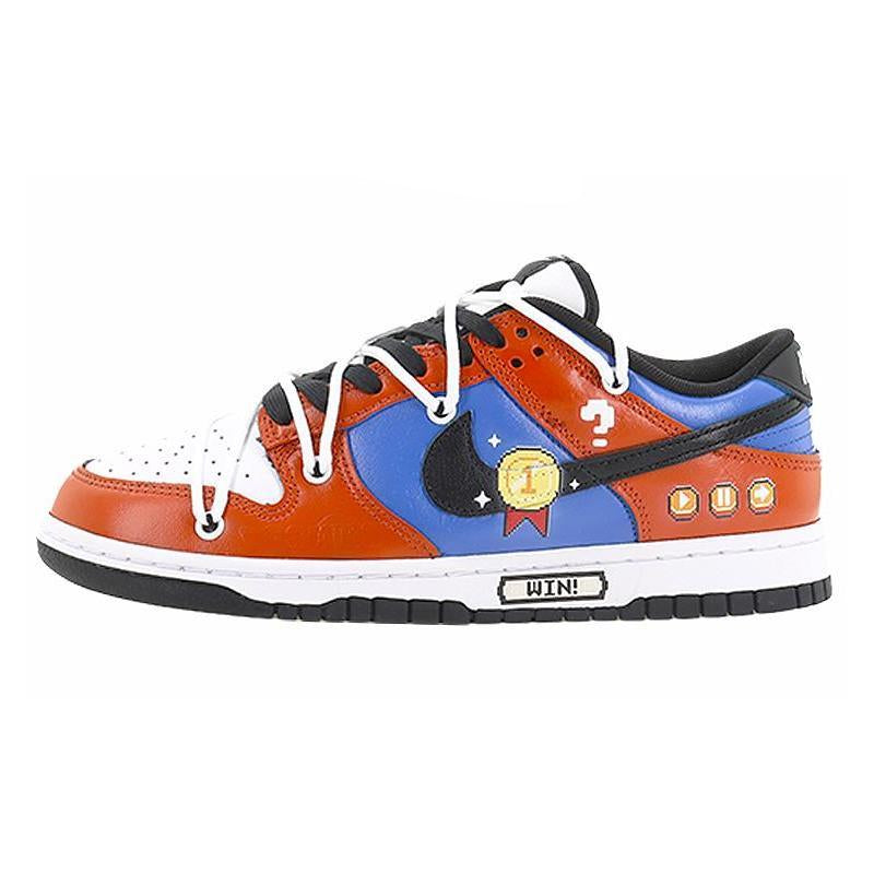 Custom Make a stunning debut Dunk Blue/yellow/red – hand-painted custom sneakers | DiySneakers