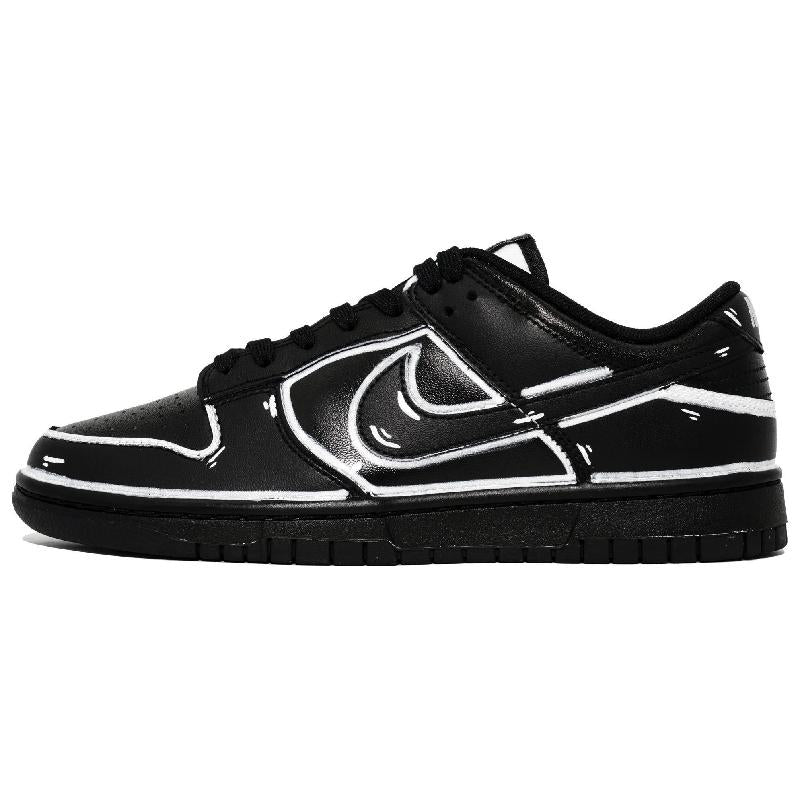 Custom Dimensional Black Knight S-BOX Dunk White – hand-painted custom sneakers | DiySneakers