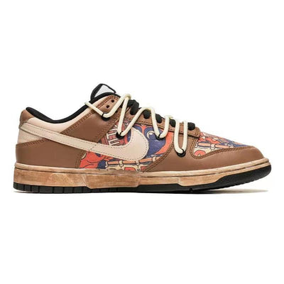 Custom Valentine Day doodle Brown and white C Dunk Palm Tree – custom sneakers view 2 | DiySneakers