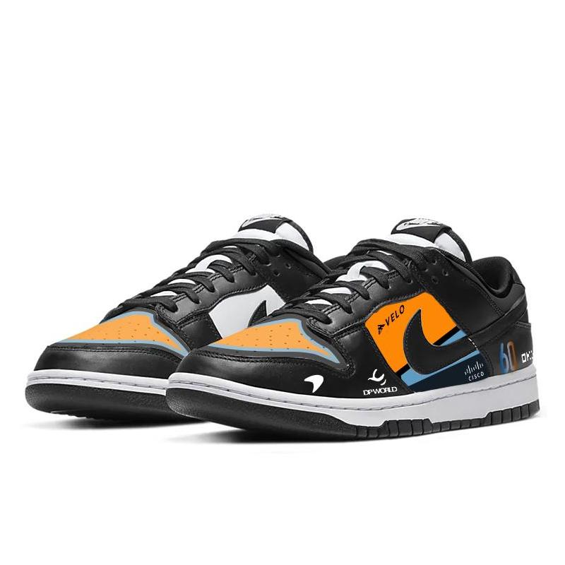 Custom Super Racing Car Dunk Gray – hand-painted custom sneakers | DiySneakers