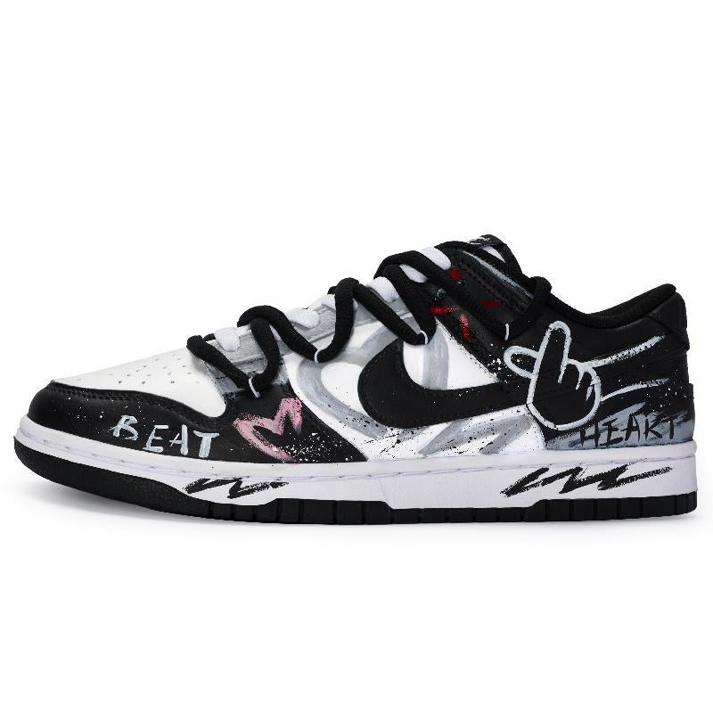 Custom Male love bullseye Dunk – hand-painted custom sneakers | DiySneakers