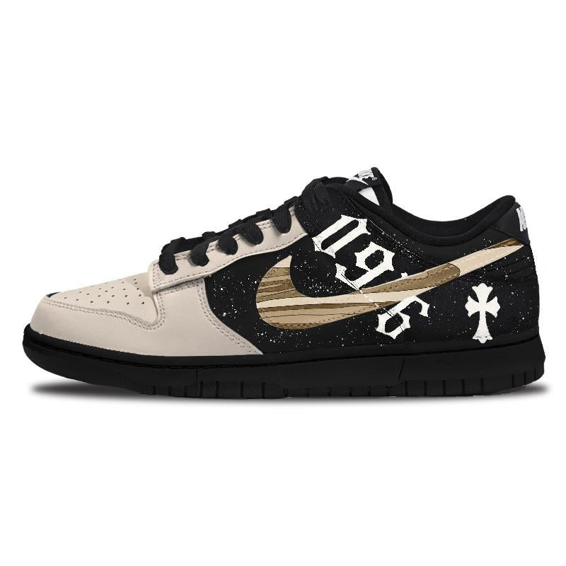 Custom Saturn Dunk Black Beige – hand-painted custom sneakers | DiySneakers