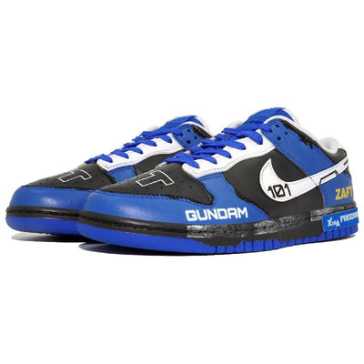Custom Free Gundam S-BOX Dunk Black/white/blue – custom sneakers view 2 | DiySneakers