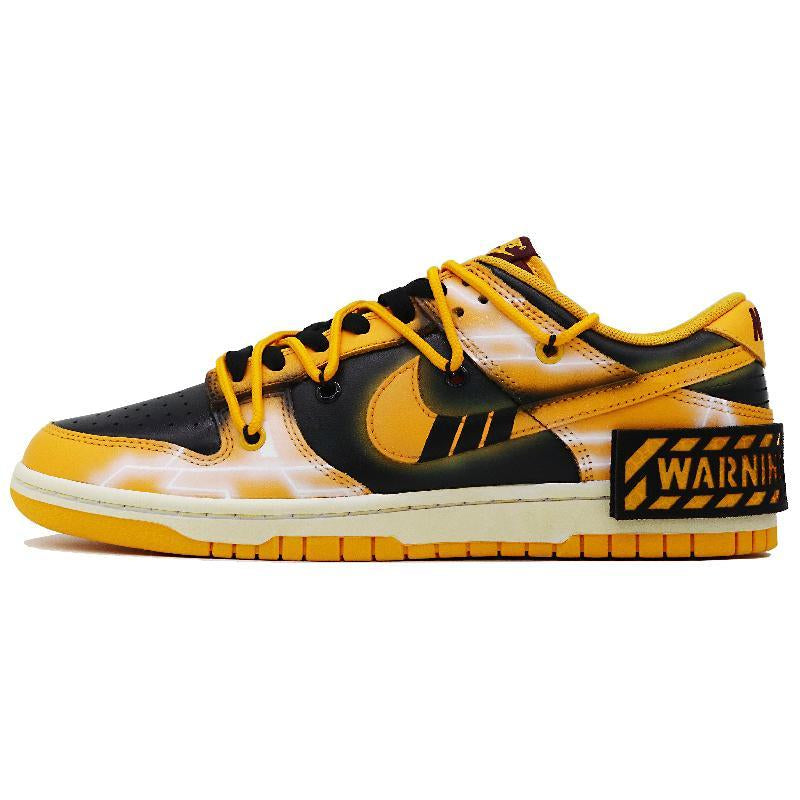 Custom Yellow alert Dunk – hand-painted custom sneakers | DiySneakers