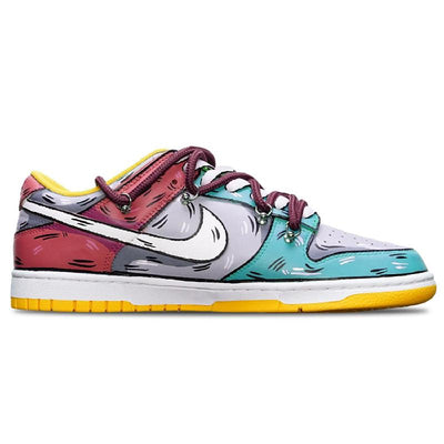 Custom Shark blue gray red S-BOX Dunk – custom sneakers view 2 | DiySneakers