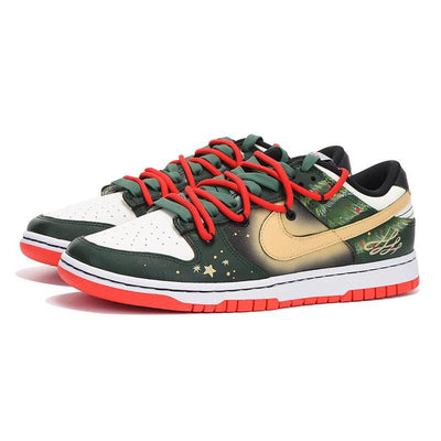 Custom Christmas tree Nba X Dunk Black/Red/Green – custom sneakers view 2 | DiySneakers