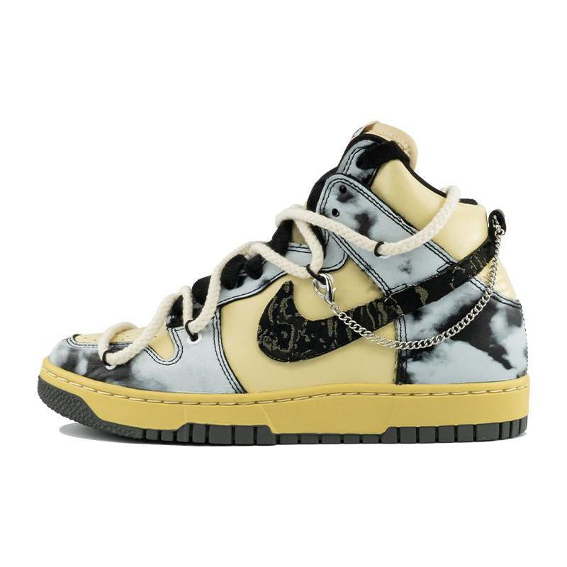 Custom Mist shadow Dunk Black/Grey/Beige – hand-painted custom sneakers | DiySneakers