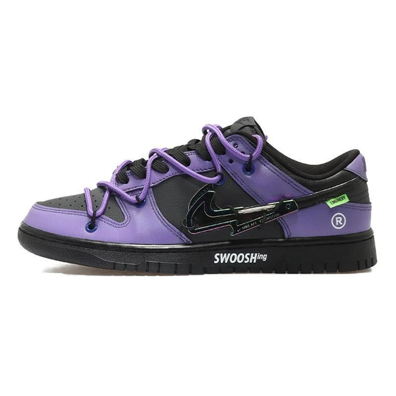 Custom lightning hook in purple and black Dunk – hand-painted custom sneakers | DiySneakers
