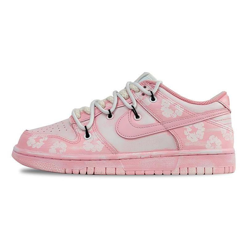 Custom cotton pink Dunk – hand-painted custom sneakers | DiySneakers