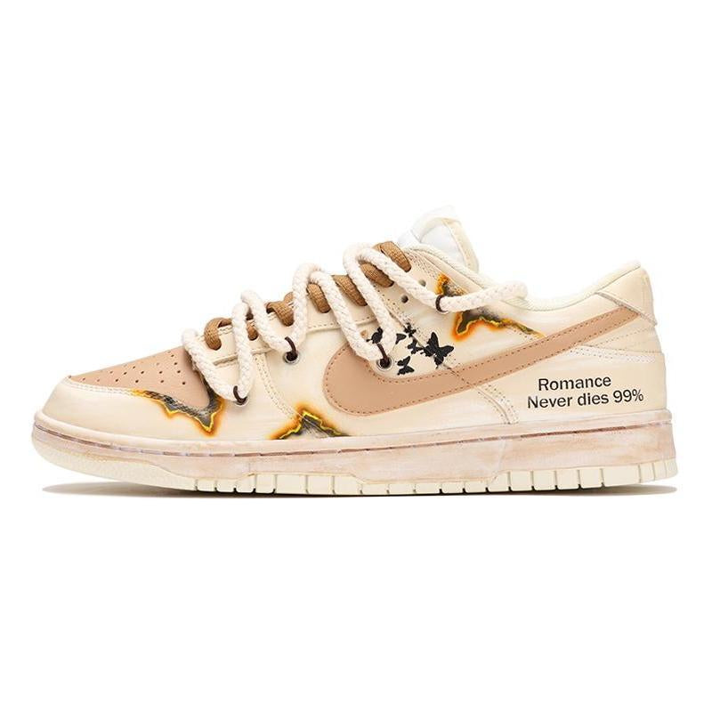 Custom roasted rice palm Dunk Beige/Brown – hand-painted custom sneakers | DiySneakers