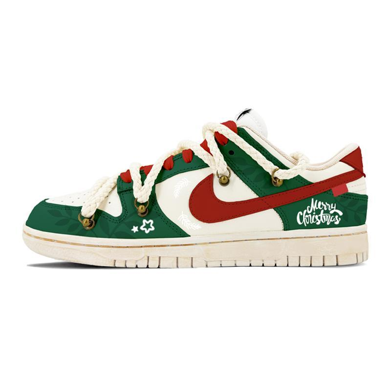 Custom Christmas tree Dunk – hand-painted custom sneakers | DiySneakers